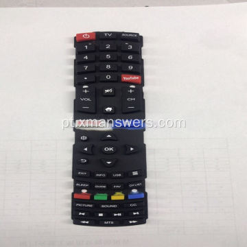 Botão do teclado em borracha de silicone com controle de TV de elastômero